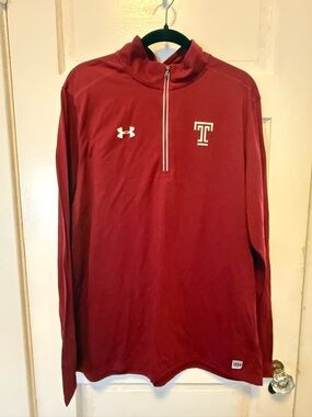 Under Armour Red Threadborne HeatGear Pullover